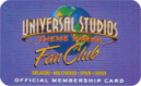 Universal Studios Fan Club Card