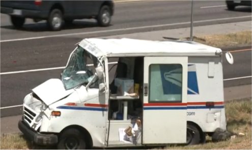 Video: LLV Slides Then Rolls Several Times In Texas – Postal Employee Network