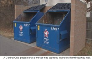 Video: Ohio Postal Worker Caught Throwing Mail Away