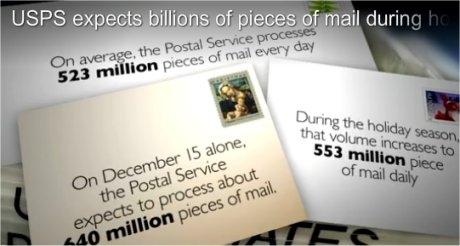 Video: USPS expects billions of pieces of mail during holidays