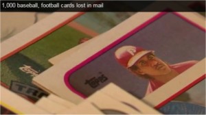 baseball cards lost in mail