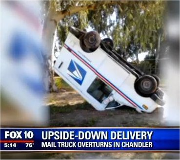 Video: Mail truck overturned; neighbors say speed is an issue