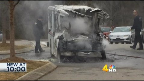 Video: Tax Payments Burn In Mail Truck
