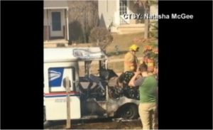 carrier and customers protect mail from LLV fire