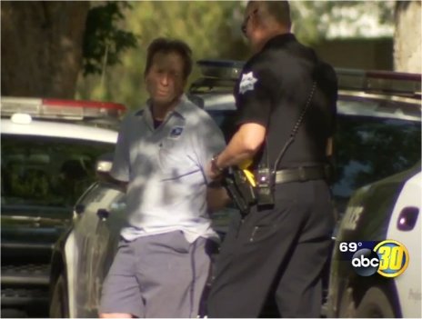 Video: Fresno, CA police investigate a strange incident involving a postal worker
