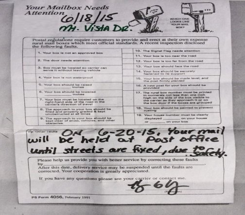 Video: Delivery Halted – Residents Say No Mail For Days