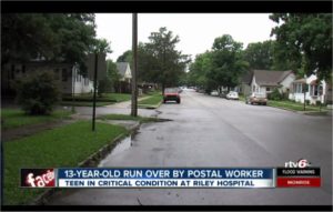 13 year old ran over