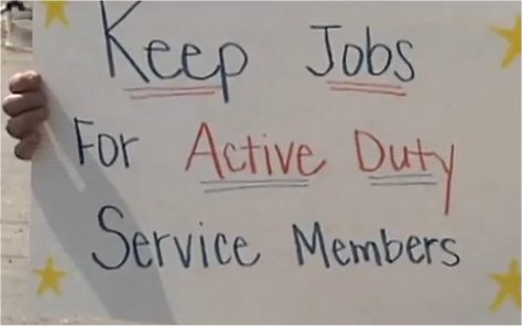 Video: Union protests postal worker’s termination for being on active military duty too long
