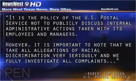 Video: Pecos Postmaster Accused of Racial Discrimination