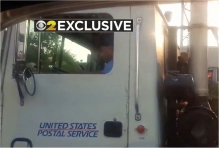 Video: Postal Service Driver Spotted Texting Behind The Wheel In Rush Hour Traffic