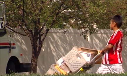 Video: Boy who received thousands of books after mail carrier’s plea shares the wealth