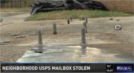 Video: Group mailbox disappears from South Austin neighborhood