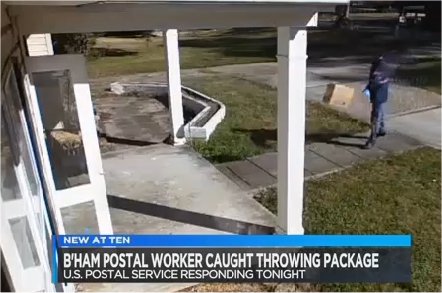 Video: Security video captures Alabama USPS carrier throwing baby’s first Christmas present