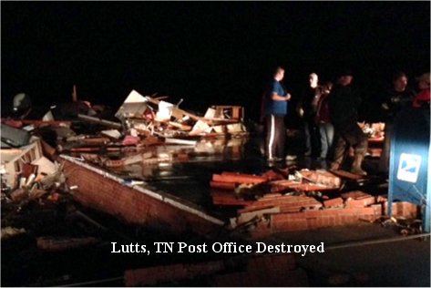 Video: Post office destroyed when tornadoes hit middle Tennessee