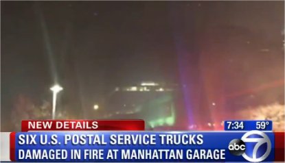 Video Update: Six USPS Trucks Damaged In Chelsea (NYC) Garage Fire