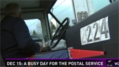 Video: Postal carrier offers glimpse of busy holidays