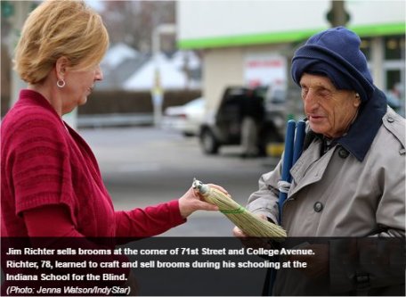 Video: Broom Guy welcomed back to post office