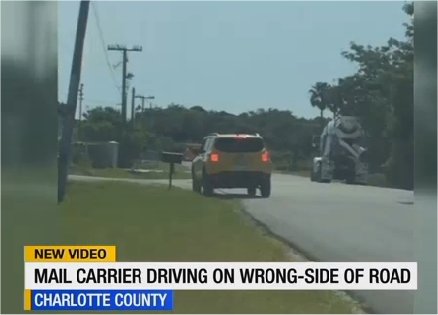 Video: Wrong-way mail carrier in Charlotte Co., Florida