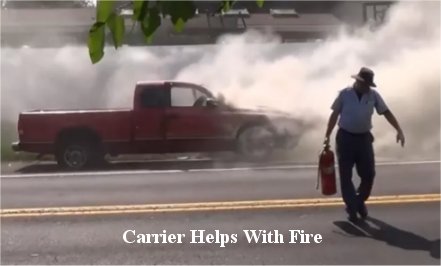 Video: Mailman Helps Fight Flames Until Firefighters Arrive