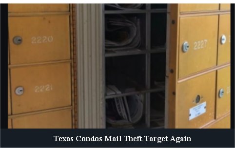 Video: North Dallas condos targeted again by mail thieves