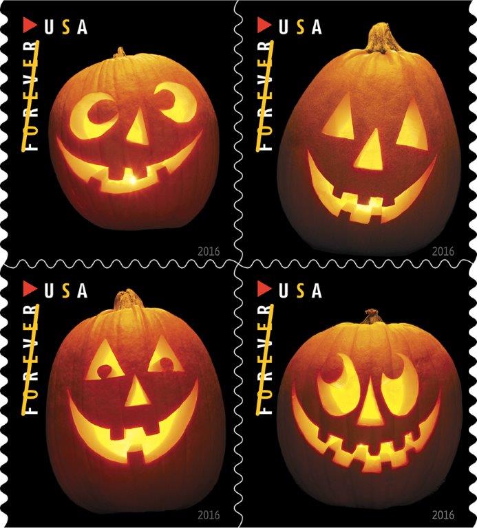 The Iconic Symbols of Halloween Debuted on Forever Stamps Today