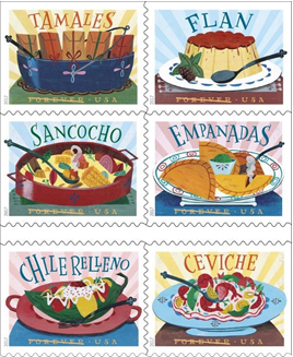 Postal Service Celebrating Latin American Cuisine Today with Dedication of Delicioso Forever Stamps