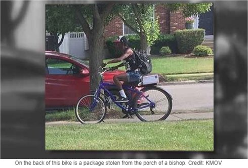 Video: Thief steals sentimental package off bishop’s front porch