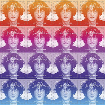 John Lennon Stamp On Sale Now – Postal Service Dedicates Newest Music Icon Stamp