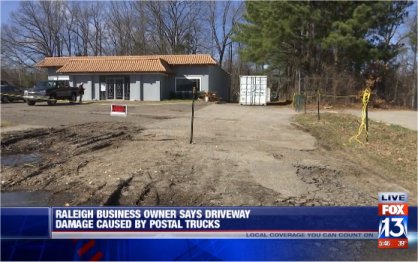 USPS Trucks Caused Damage To Memphis Business Driveway, Owner Says