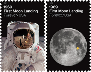 Postal Service Unveils 1969: First Moon Landing Forever Stamps