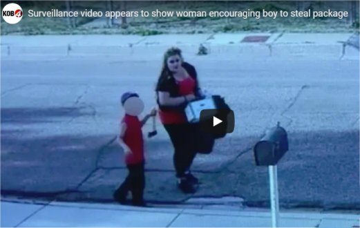 Shocking: Mom Teaches Son To Steal Packages
