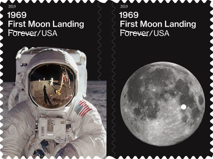 U.S. Postal Service Issues 1969: First Moon Landing Forever Stamps