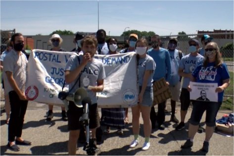 Minneapolis Letter Carriers Protest Saying Buildings Can Be Rebuilt, But Lives Cannot Be Brought Back