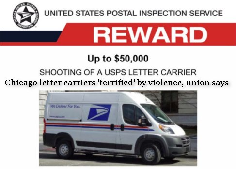 Chicago letter carriers ‘terrified’ by violence, union says