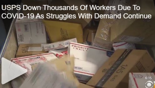 USPS Down Thousands Of Workers Due To COVID-19 As Struggles With Demand Continue