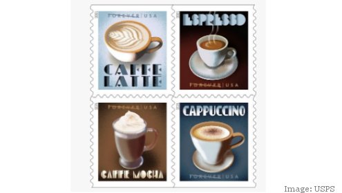 Coffee Anyone? Espresso Drinks Forever Stamps Now on Sale