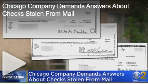 Chicago Company Demands Answers About Checks Stolen From Mail