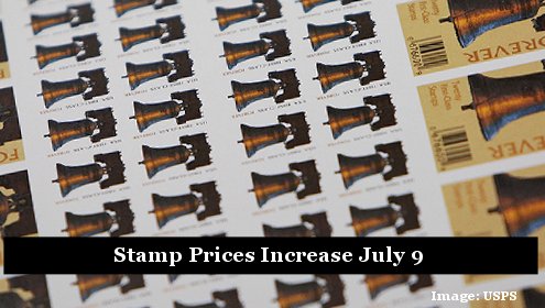 Several Postal Service price changes will take effect July 9