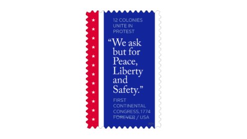 USPS will release First Continental Congress, 1774, stamp on Sept. 5