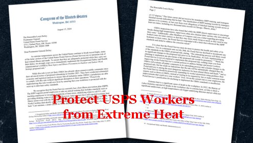 Usps Heat Members of Congress to Demand USPS Protect Workers from Extreme Heat ...