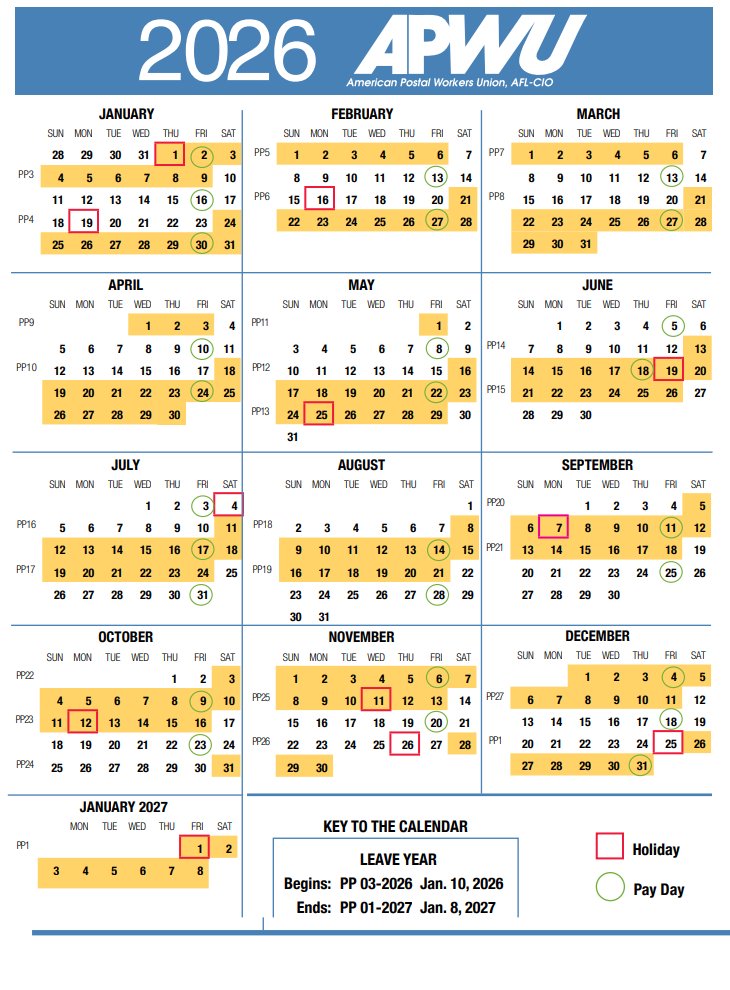 2026 Pay Period Calendar – Click Here – PEN WordPress Blog